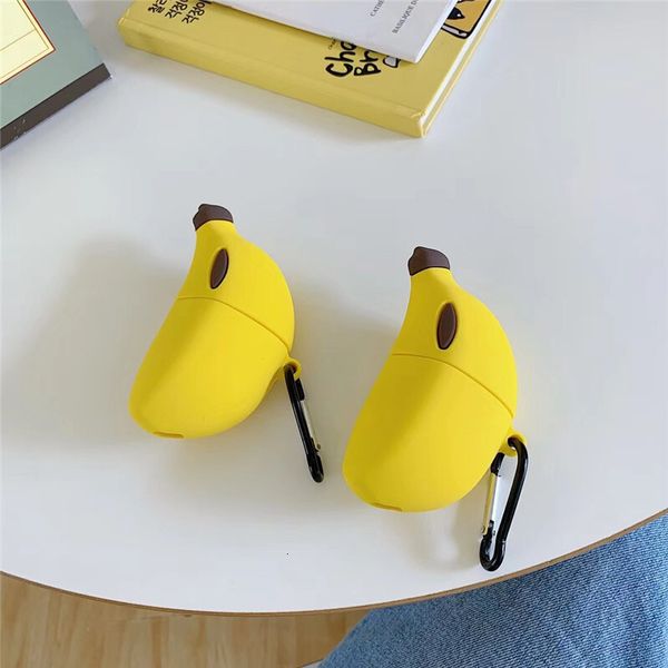 Ins Cute Banana Protective Silicone 1-2 Generation Wireless Bluetooth Earphone Cover Anti Drop Suitable
