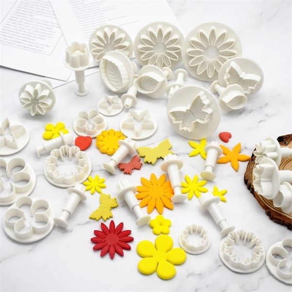 Cake Tools 33pcs Bakeware Sets Baking Mold Pastry Shop Plunger Fondant Cutter Cake Tools Cookie Mold Biscuit Mould DIY Craft 3D 220901