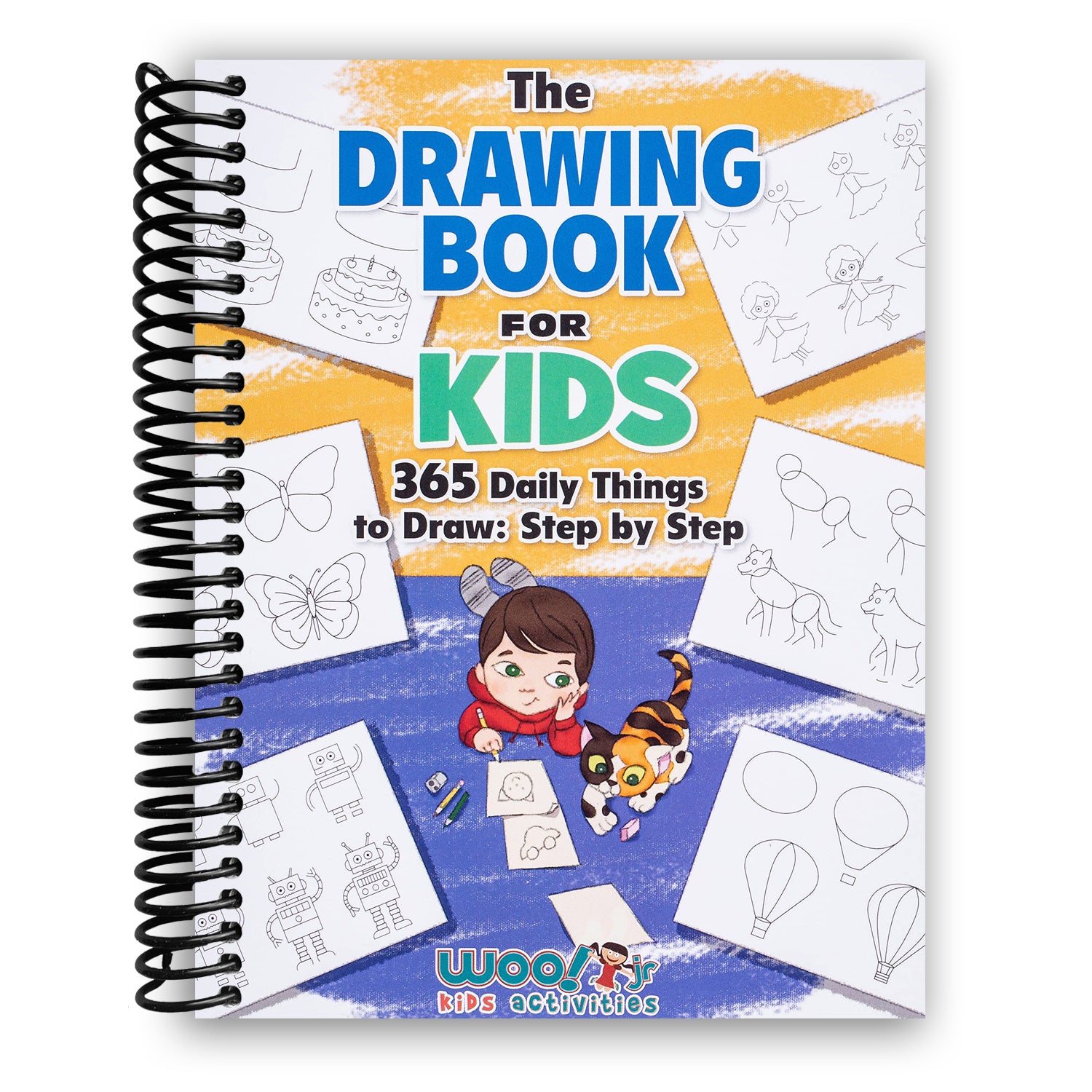 TEMU The Drawing Book For Kids: 365 Daily Things To Draw, Step By Step (woo! Jr. Kids Activities Books) (spiral Bound)