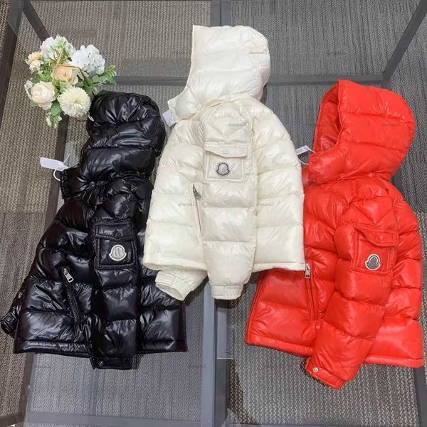 Luxury Kids Coat Baby clothes kid hoodies toddler Hooded Thick Warm Outwear Boy Girls Outerwear White goose down filling