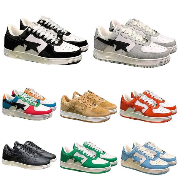Designer Shoes Mens Womens Sneakers Patent Leather Black White Blue Camouflage Skateboarding Jogging Sports Star Trainers