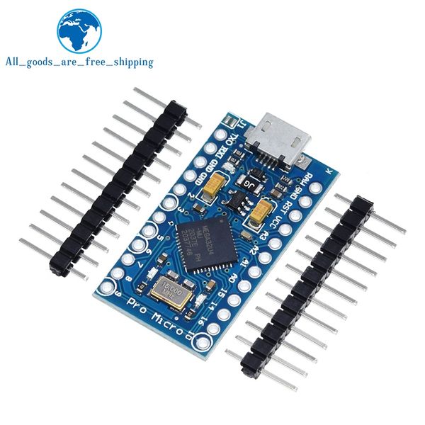 TZT Pro Micro ATmega32U4 5V 16MHz Original Chip Replace ATmega328 For Arduino Pro Mini With 2 Row Pin Header For Leonardo UNO R3
