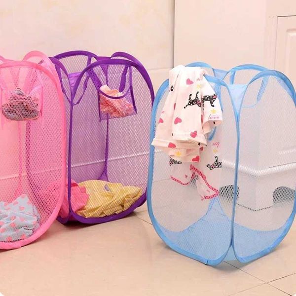 Grid Foldable Dirty Clothes Basket Monochrome Minimum Storage Basket Miscellaneous Baskets Household Bathroom Laundry Baskets W250120