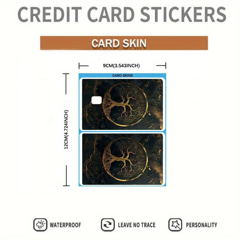 TEMU Of Life & Credit Card Protector - Slim, Scratch-resistant Pvc Sticker, Easy To Apply, Bubble-free, Men's Wallets & Credit Cards