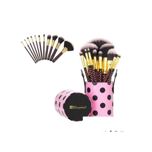 Pincéis de maquiagem 11pcs pincel conjunto de cosméticos pincelsaddcyder Eyeshadow Face Gold Point Mtipurpose Beauty Cosmética Droga Drop HE