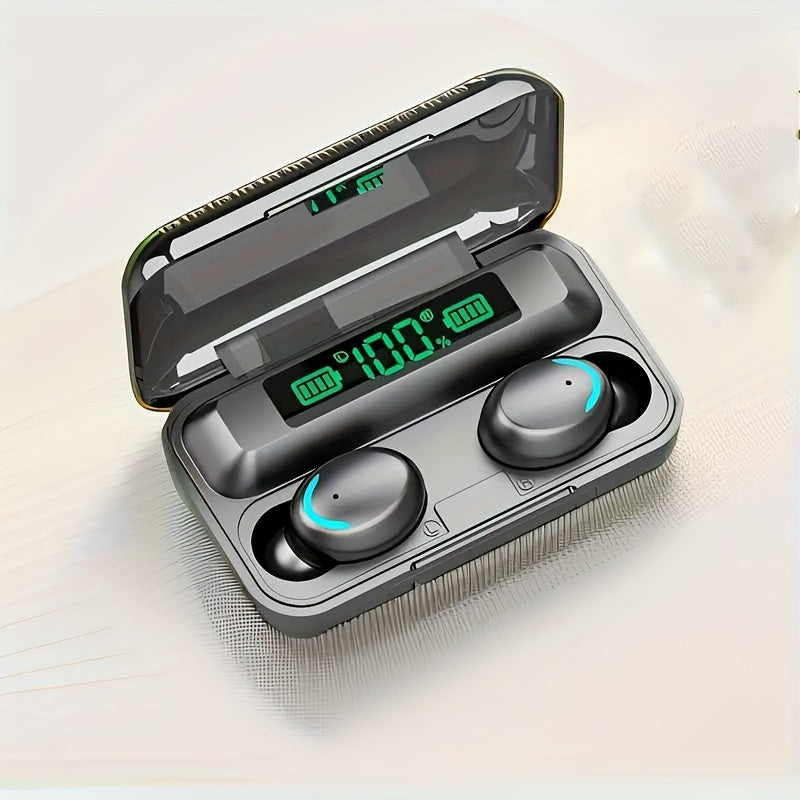 TEMU In Ear Headphones Hi Fi Stereo Tws True Wireless Headphones With Microphone - Touch, Volume Control, Soundproof Sports Headphones, With Digital