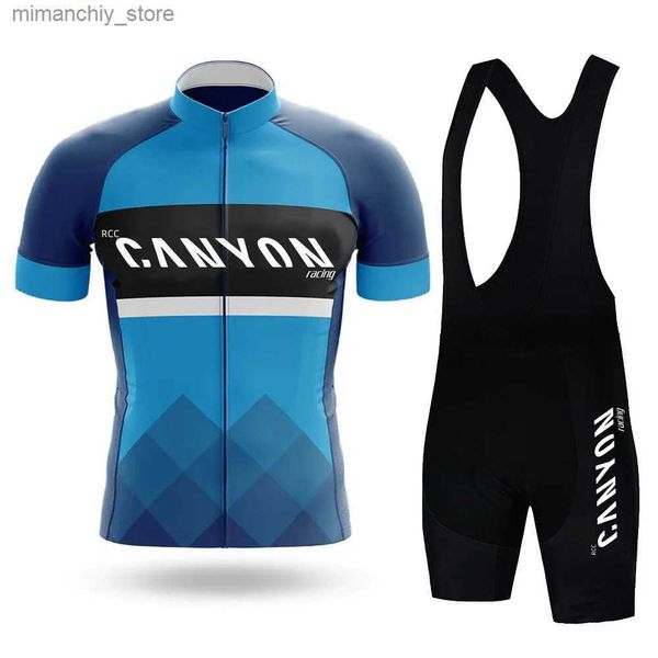 Cycling Jersey Sets 2024 RCC Mens Bicycle Jersey Set Summer Breathable Bicycle Clothing Bicyc Shirt MTB Uniform Bicycle Clothing Q240612