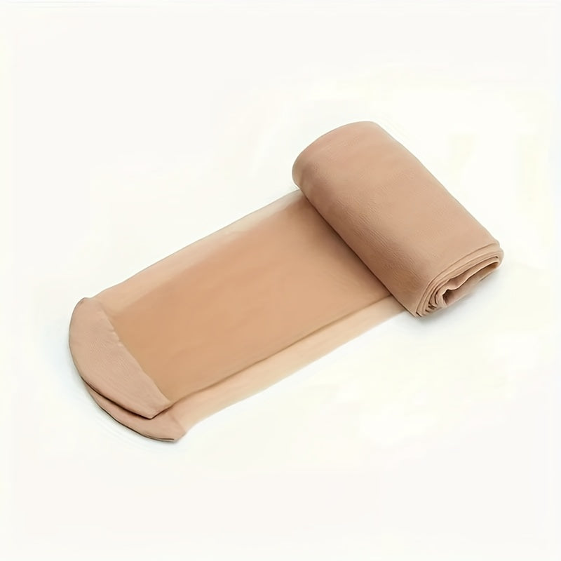 TEMU 1pc Women's Plus Size High Waist Pantyhose - , Control Top Tights, Solid Color, Hand Wash Only, Fit For Casual Attire, High Waist Tights