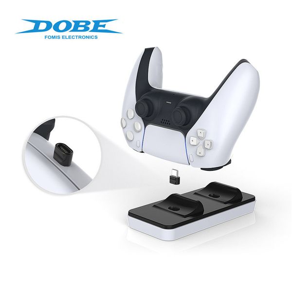 Top Quality PS5 Controller Charging Stand PS5 Double Seater Charger Ps5 Wireless Controller Chargers Mini USB Port Charger With Retail Box D