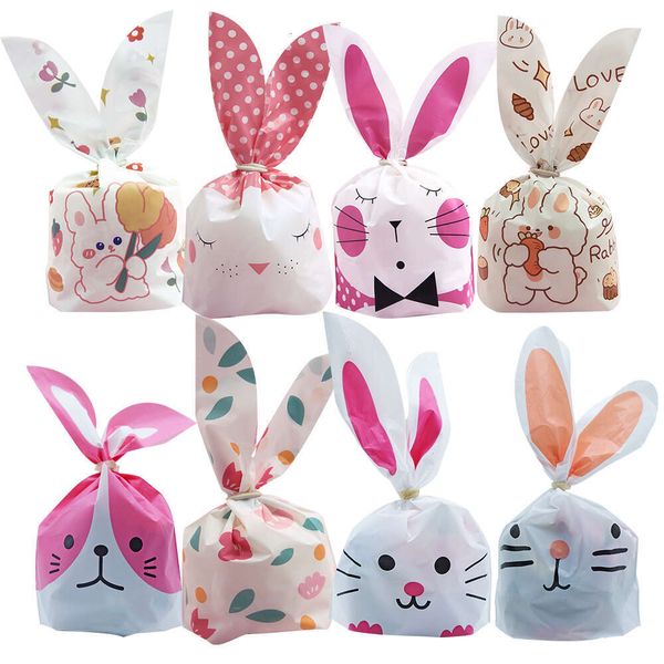 10-20Pc Ear Cute Rabbit Platic Cookie Candy Gift Ag For Eater Party Icuit Snack Aking Packing Supplie Kid Gift S