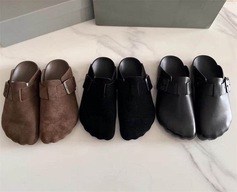 Factory Customized Made Genuine Leather Feet Toe Shape designed Cover Toe Sandals