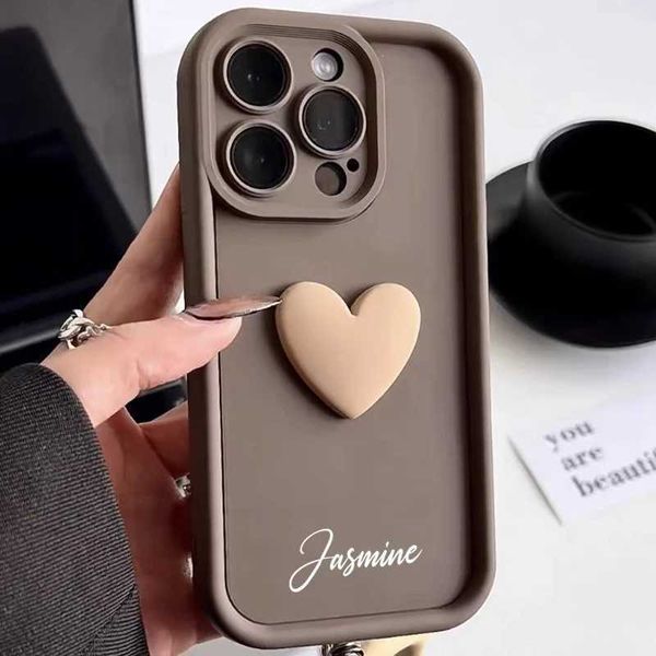 Cell Phone Cases Personalized and Cute INS 3D Love Silicone Phone Case Suitable for iPhone 11 12 13 14 15 Pro Max Shockproof Candy Custom Na