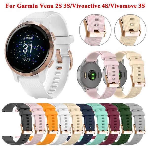 High Quality 18mm Replacement Bracelet for Gin Venu 2S Mobile 3S Belt Active 4S Belt Running 255S Silicone Smart Wah Belt O241115