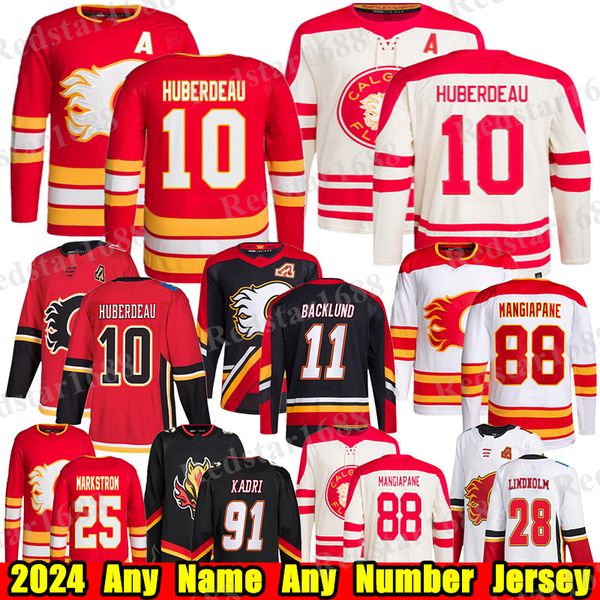 #10 Jonathan Huberdeau Heritage Classic Calgary hockey jersey #91 Nazem Kadri Jacob Markstrom Andrew Mangiapane Mikael Backlund Jarome Iginl