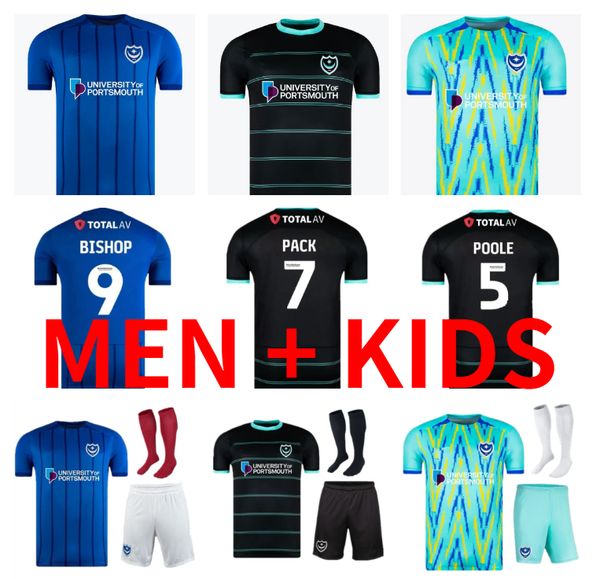 24 25 Portsmouth soccer jerseys home away third DOZZELL SILVERA RITCHIE WILLIAMS LANG MURPHY SAYDEE BISHOP YENGI jersey football shirts 2024