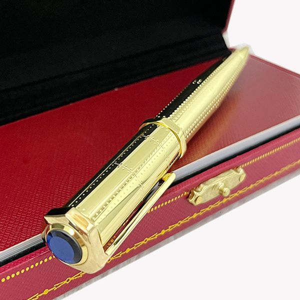 Wholesale Pens Classic Octagon Ballpoint Pen Sier Golden Clip with Serial Number Writing Smooth 230412