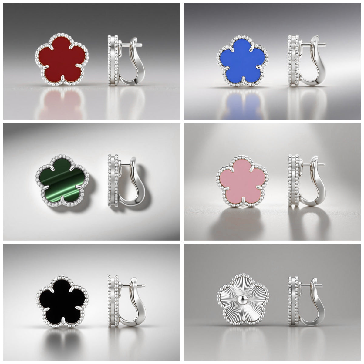 designer earrings jewellery designer for women luxury earrings women girls clover earrings copper Classic flowers clip earrings earring designer sil