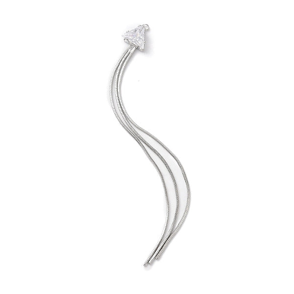 Laiton avec grandes suspensions en verre clair