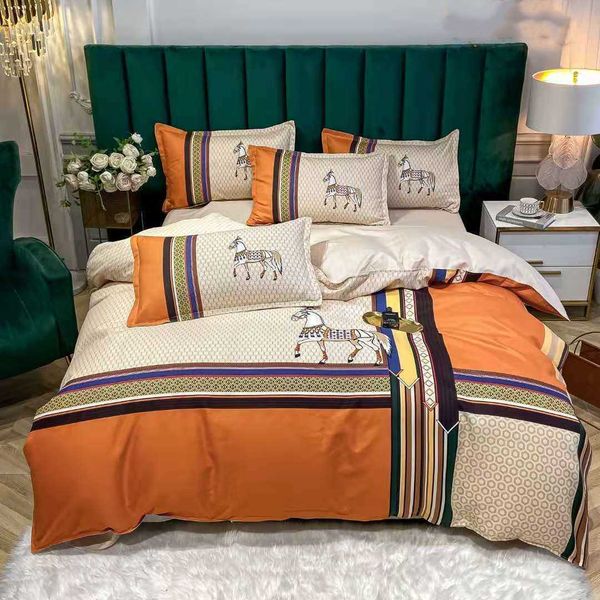 Bedding sets Embroidered Queen-Full Size Bedding Set - Soft Polyester Cotton Duvet Cover Sheets cases - 2024 Summer Style H250113