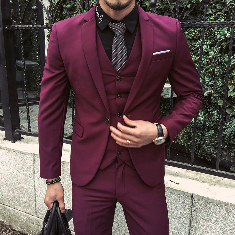 K630 Men&#039;s Business Casual Suit Wedding Groom Best Man Attire