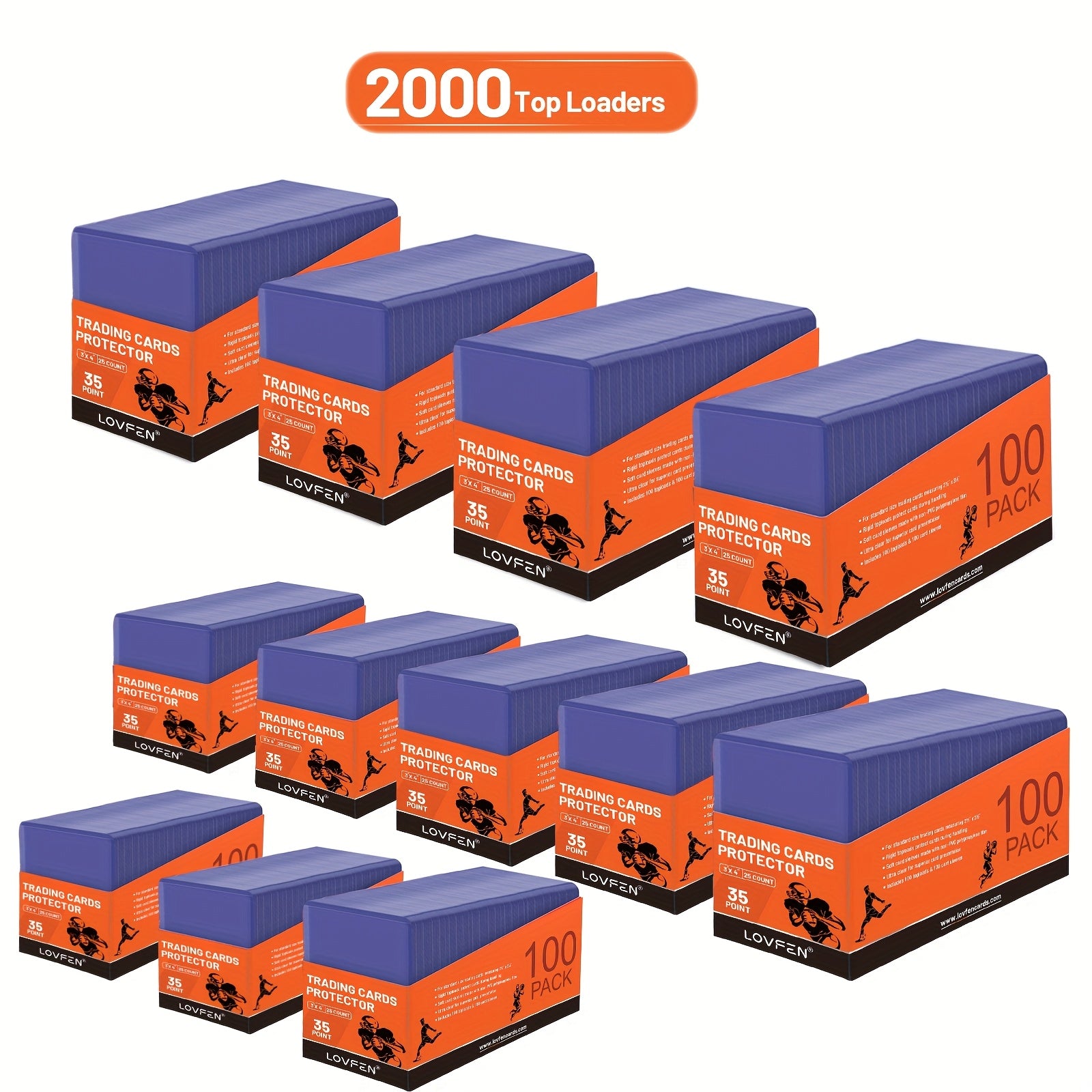 TEMU 2000 Cards Lovfen High Transparent 3 X 4 Regular Top Loader Card Holders Baseball, Soccer, Basketball, Hockey, Golf, Sports Card