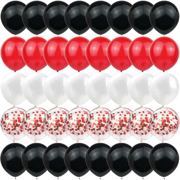 40 pieces of black and red sparkling balloons reveal gender for weddings Valentines Day baby showers birthdays global party decorations W250