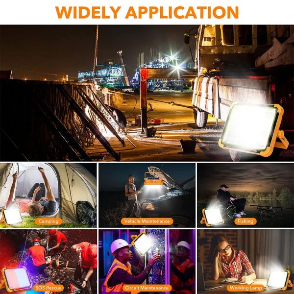 Rechargeable High Power Solar Flood Light Outdoor Portable LED Reflector Spotlight Rechargeable Projector Floodlight solar Lamp