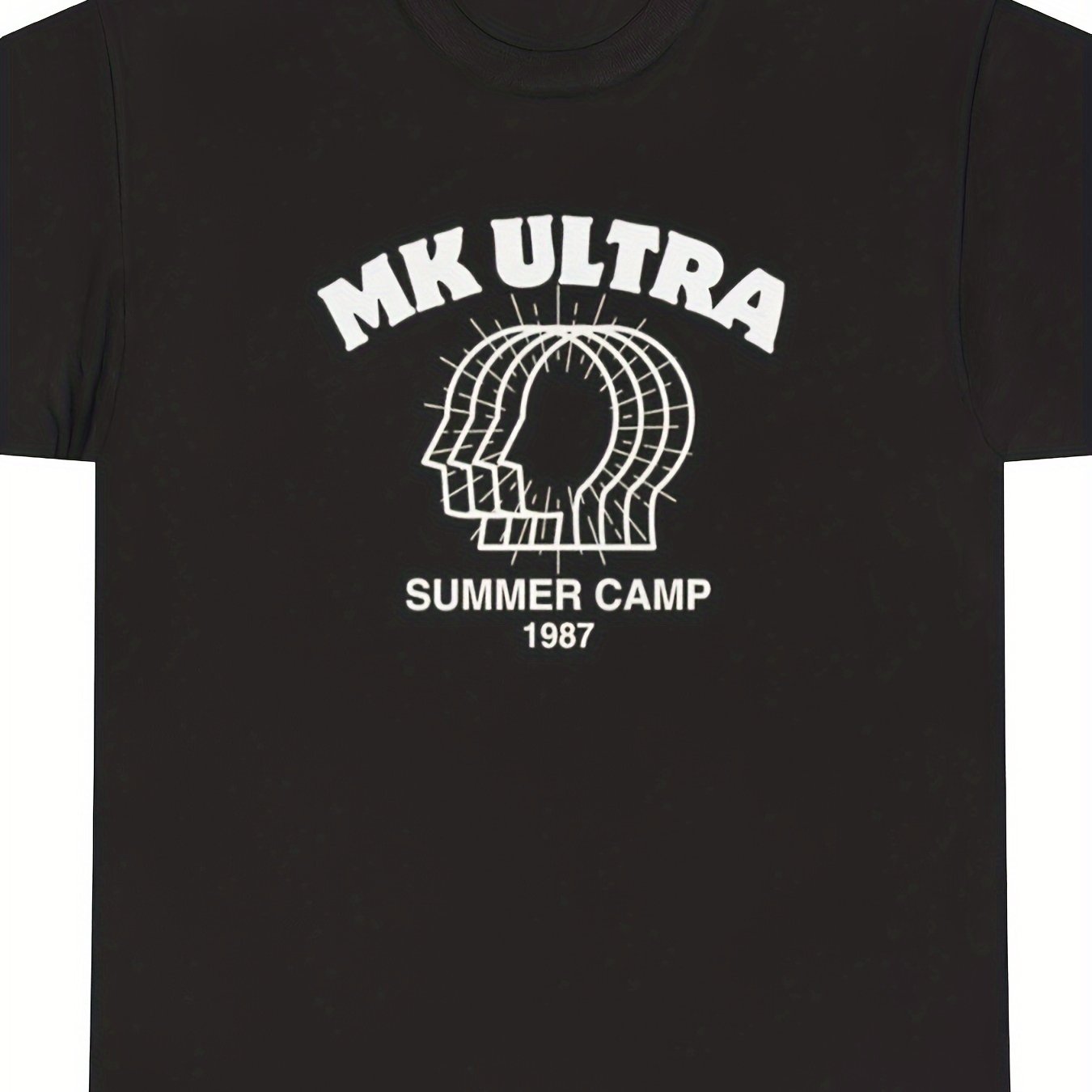 TEMU 1987 Graphic Tee - 100% Cotton, Casual Crew Neck T-shirt, Breathable Knit Fabric, Fit For Adults, Casual Wear | Print Tshirt | Soft Cotton Shirt