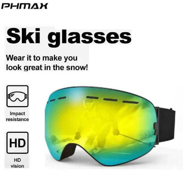 Ski Goggles Ski Goggles Double Layers Anti-fog Adult Snowboard Snow Goggles Snowmobile Glasses Eyewear Outdoor Sport Skiing Googles z241120