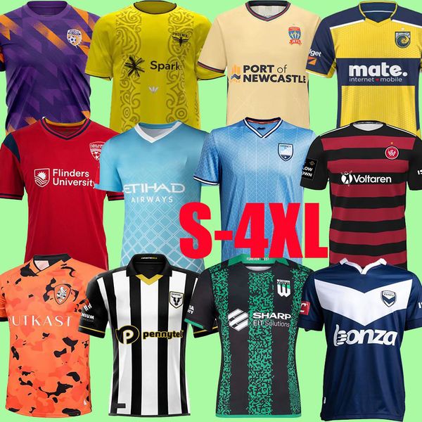 Fans Tops Tees 23 24 Australia Aleague Soccer Jerseys 2023 2024 Adelaide United Central Coast Mariners Football Shirts Brisbane Roar Sydney