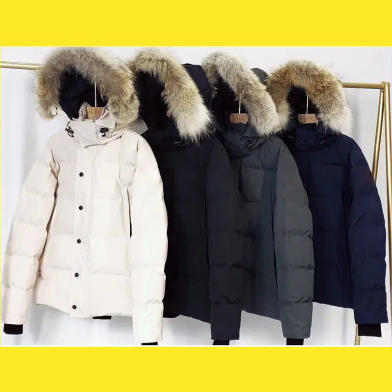 Winter Men Down Jackets Fur Homme Outdoor Windbreaker Outerwear Hooded Fourrure Manteau Coat Hiver Parka Doudoune
