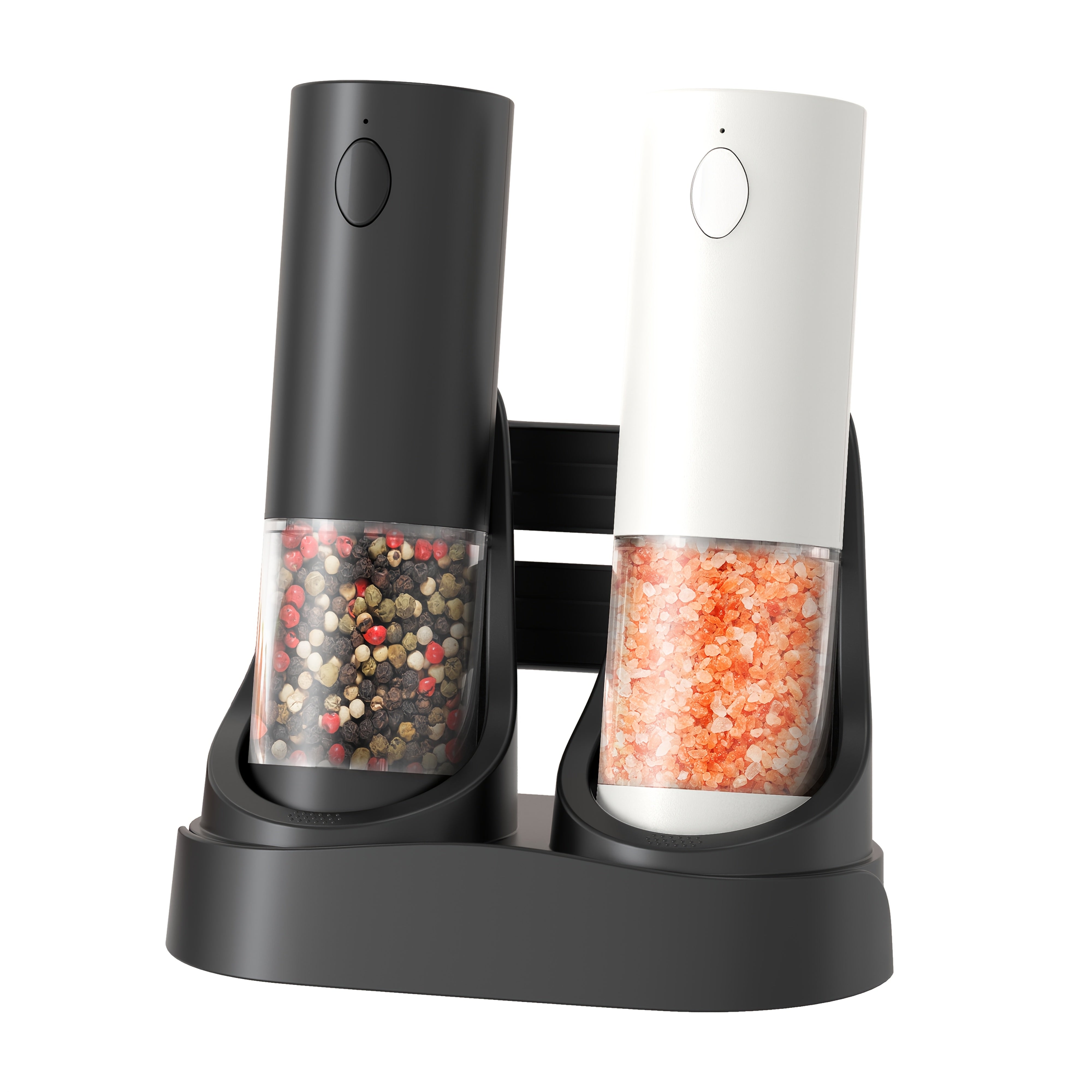 TEMU 1-2pcs Electric Salt And Pepper Grinder, Gravity Type Salt And Pepper Grinder With Usb Charging Dock And White Led Light, 1 Handed Operation,