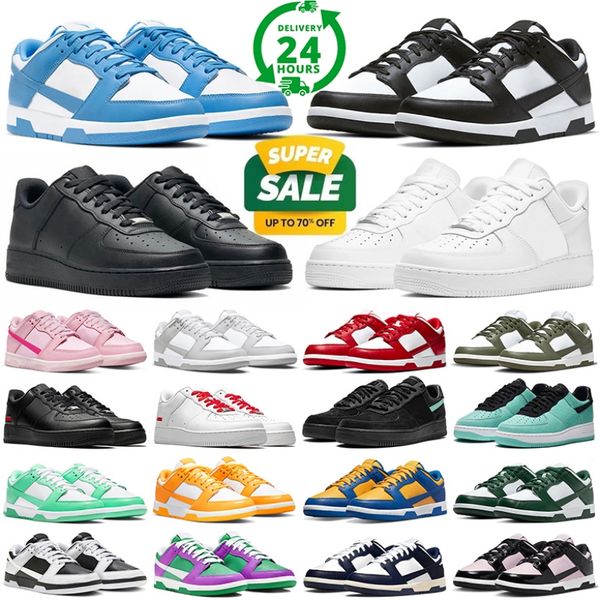 Homens Mulheres One Panda Running Shoes Classic 1 Designer tênis triplo rosa branco preto unc cinza nebulho laranja pérola feminina treinado