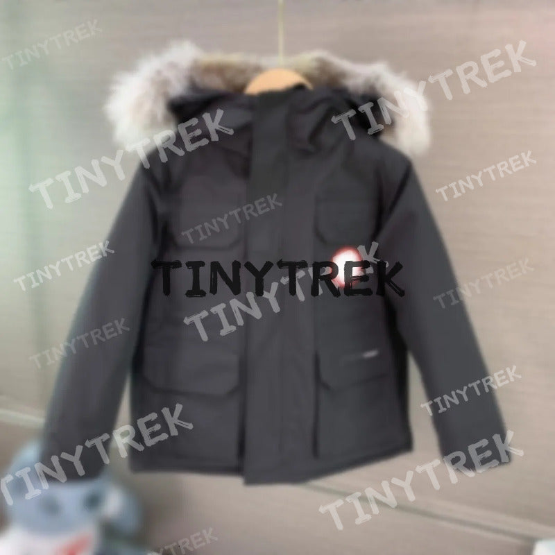 kids clothes kid Down Coat hoodies baby hooded Parkas puffer jackets winter Real Big Wolf Fur toddler hood girl pink coats School uniform outdoor sk