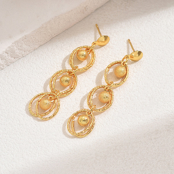 Boucles d'oreilles pendantes en laiton élégantes et polyvalentes