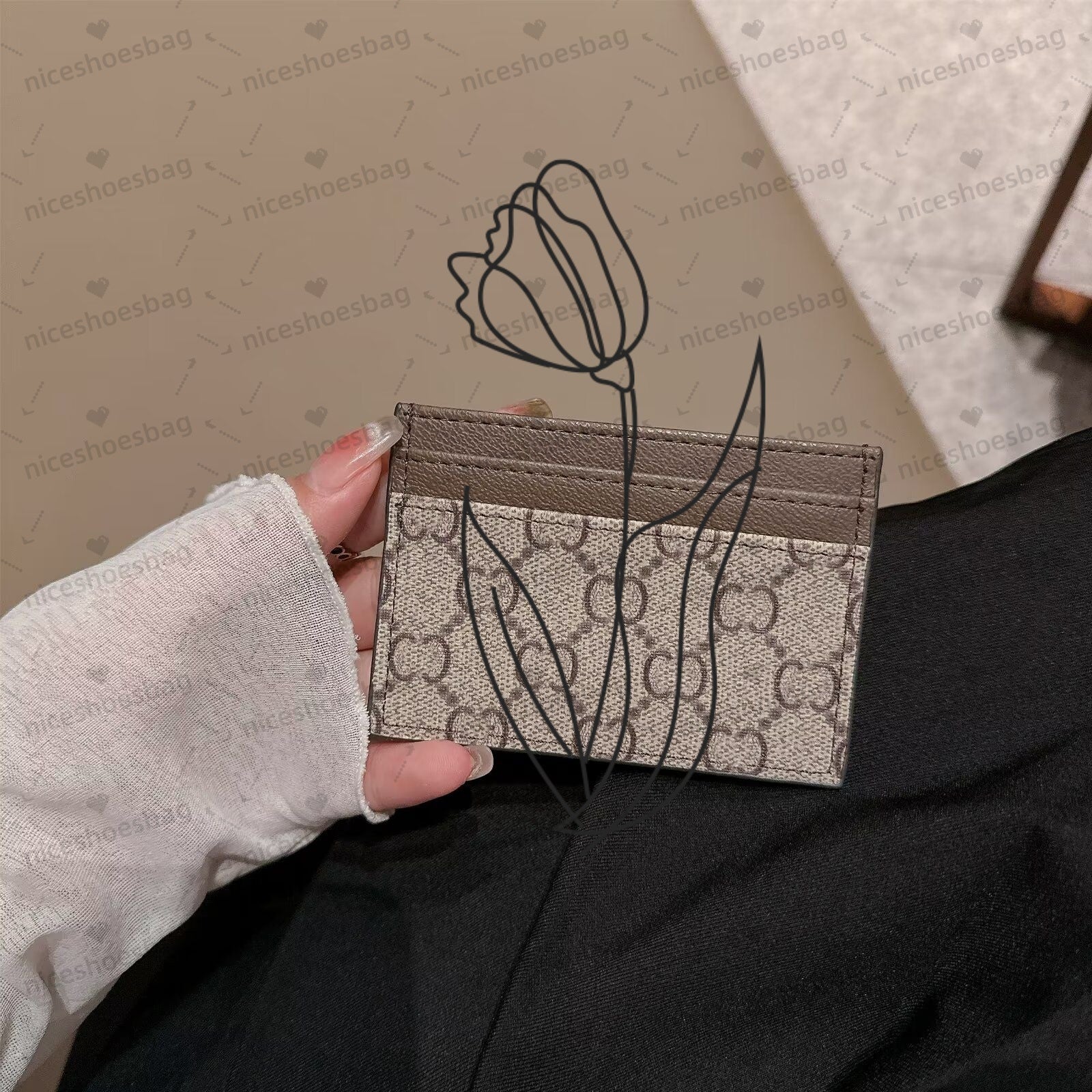 G card holder Luxury Designers Credit Card Holders Mini Wallets High Quality For Mens And Womens Genuine Leather Pure Color designer wallet Purses W