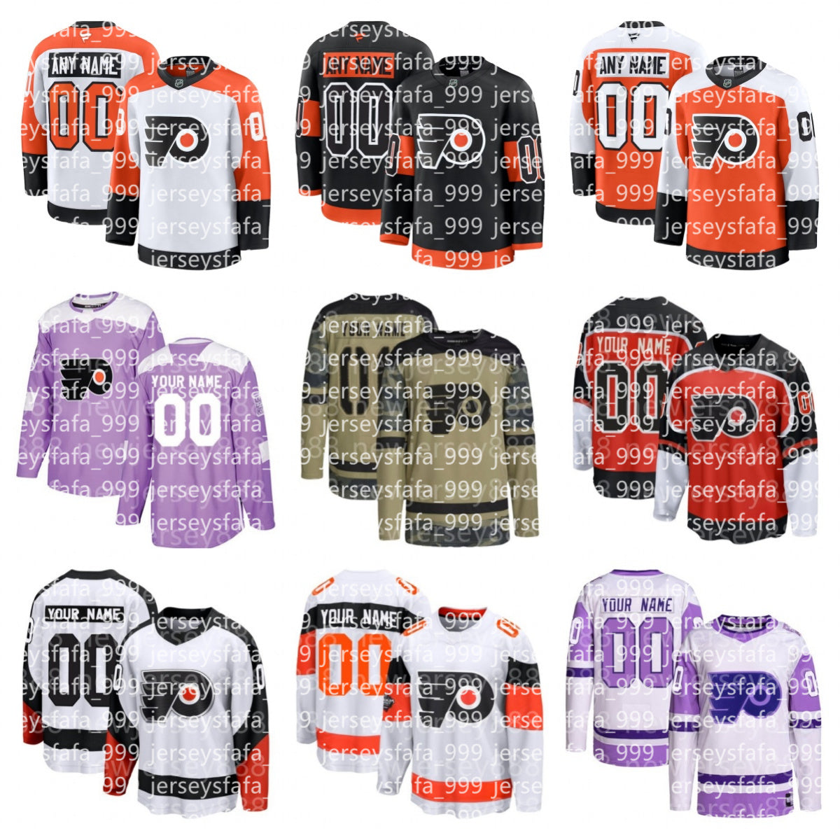 Philadelphia Hockey Flyers 3 Keith Yandle Jersey 94 Ryan Ellis 44 Nate Thompson 25 James van Riemsdyk 6 Travis Sanheim 23 Oskar Lindblom 86 shirt
