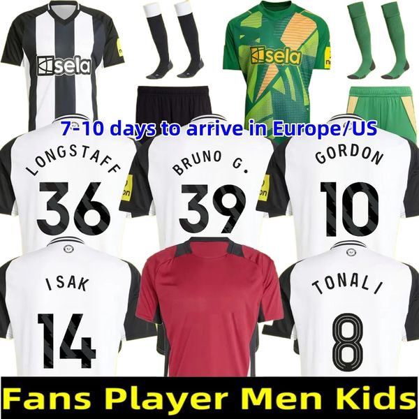 Soccer Jerseys Kids Clothes Set NUFC Newcast UnITeDS 2024 25 football jersey Boy T-Shirt + Shorts Summer Clothing Casual Boys Tracksuit Chil