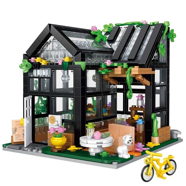 Flower House Model Building Block Set Flower Friends House Create Warm and Beautiful Environment Gift for Girls 6-12(567 Pcs)XJ250102