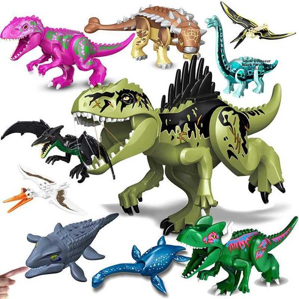 Jurassic Dinosaur World Brutal Raptor T-Rex Triceratops Indominus Rex Model Building Blocks Dino Velociraptor Figure Bricks ToysC250120