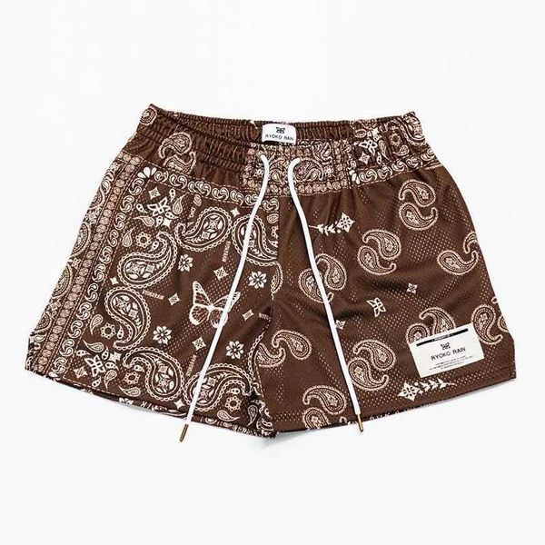 Ryoko Rain New Summer Mens Shorts Men e Womens Fashion Beach Seaside Shorts Casuais Mesh Sports Sports Quarter Quarter Pantsxj250114