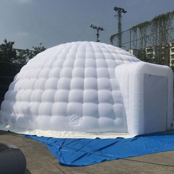 Durable Oxford Cloth White Inflatable Igloo Dome Tent for Events - Complete with Blowing System