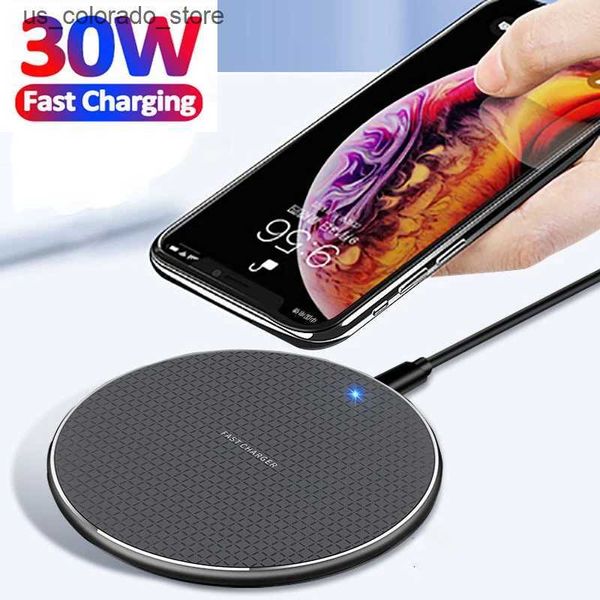 Wireless Chargers 30W Wireless Charger for Smartphone Desktop Fast Charging Pad Suitable for iPhone 14 13 12 11 Pro Max 11 10 9 P30 P40 Redm