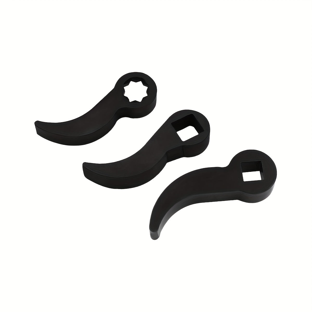 TEMU 3pcs High-strength Pry Bar Adapters - 1-2" & 3-8" Square & Hex Head, Versatile Automotive Repair Tool Set, Axle Disassembly Adapter, Car Repair