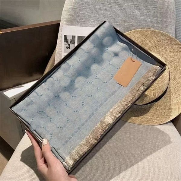 Designers Silk Scarf Cotton Scarf Fashion Womens Autumn Winter Scarves Soft Silky Smooth Silk Cotton Scarves