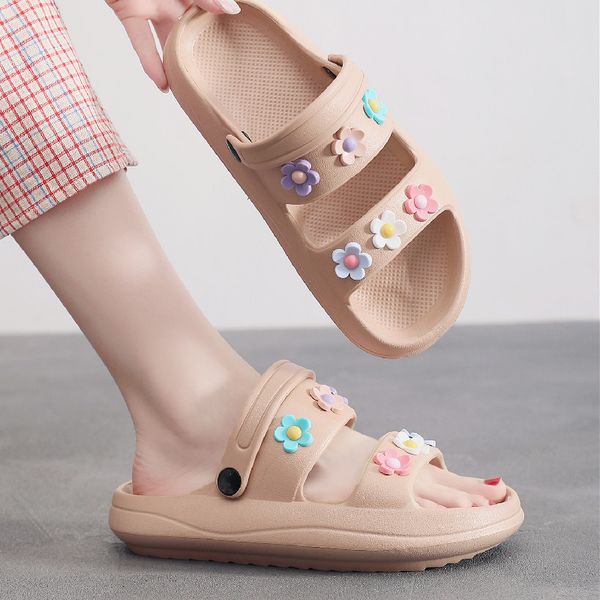 New Fashion Soft Thick Sole EVA Sandals and Womens Summer Outwear Home Use Indoor Bathroom wer Anti Slip Slippers