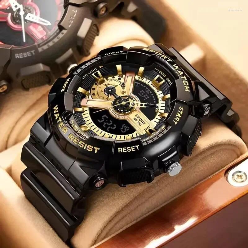 Wristwatches Youth Sport Digital Watch Men Shockproof Waterproof Dual LED Alarm Clock Mens Watches Cool