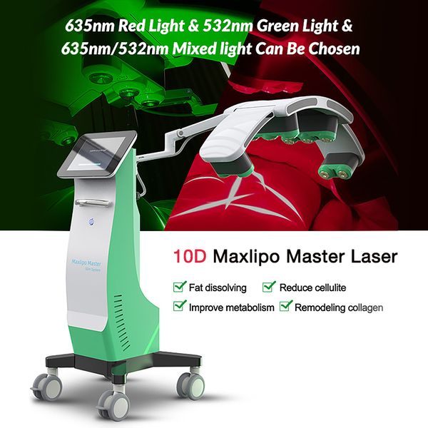 Cost-Effective 10D Lipo Laser cold laser Slimming Machine 532nm Green Light Weight Loss Equipment Emerald Laser Fat Removal Device 360Â° Trea