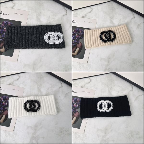 Classic Style Elastic Headband for Women and Men Top Quality Letter Black White Candy Color Hair Bands Head Scarf For Children Headwraps Jew