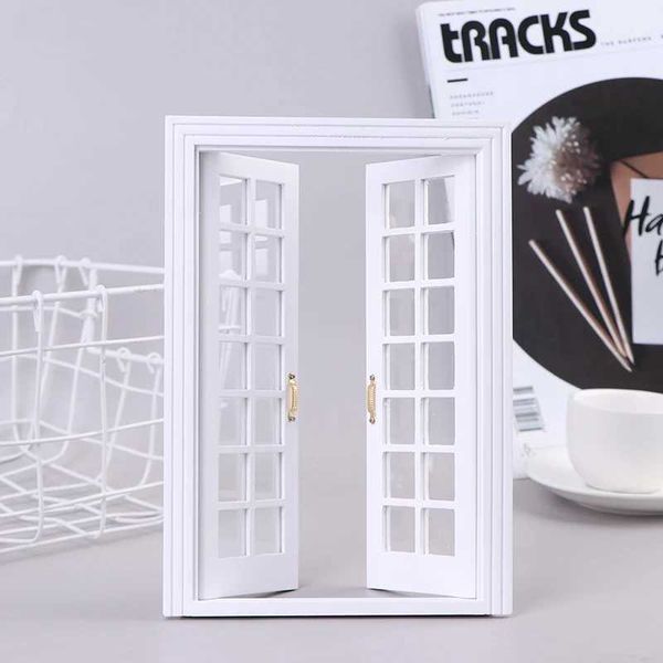 1pcs 1 12 Dollhouse DIY Mini Door Window Dolls House Living Room Kitchen Furniture Y240807